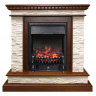 Электрокамин Calgary standard с очагом Fobos FX Brass с очагом Majestic FX M Brass/Black